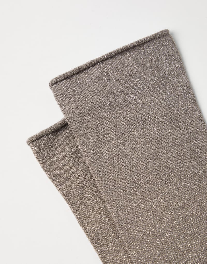BRUNELLO CUCINELLI WOMEN'S LIGHT BROWN WOOL BLEND SOCKS