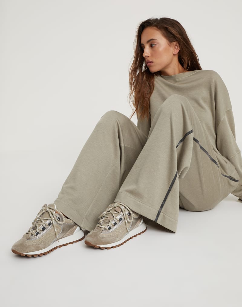 BRUNELLO CUCINELLI WOMEN'S BEIGE LEATHER CASUAL SHOES