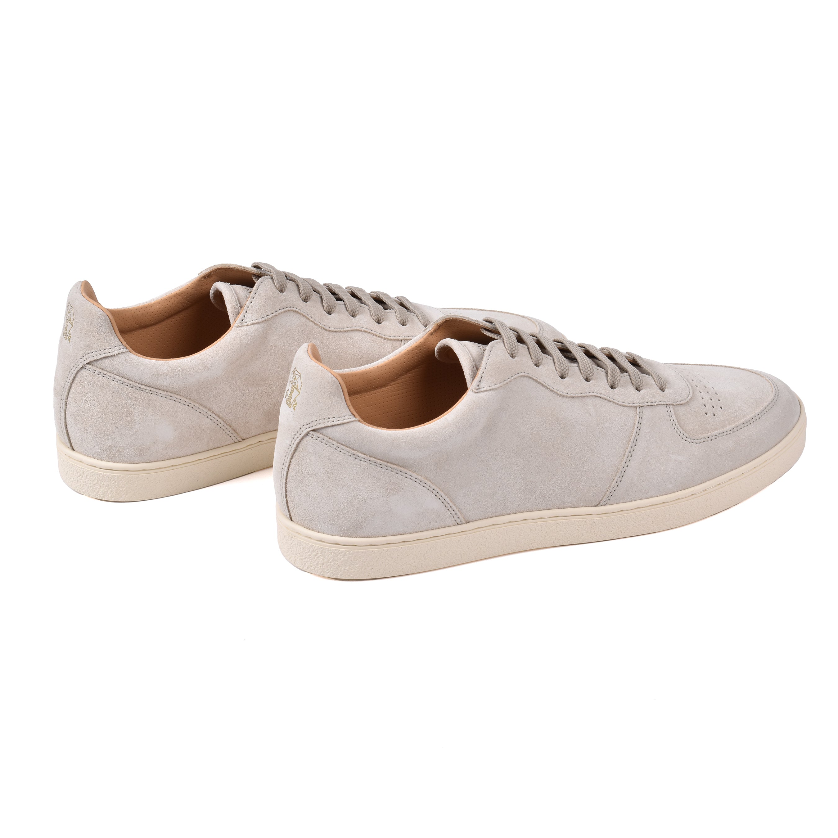 BRUNELLO CUCINELLI MEN'S BEIGE SUEDE LOW TOP SHOES