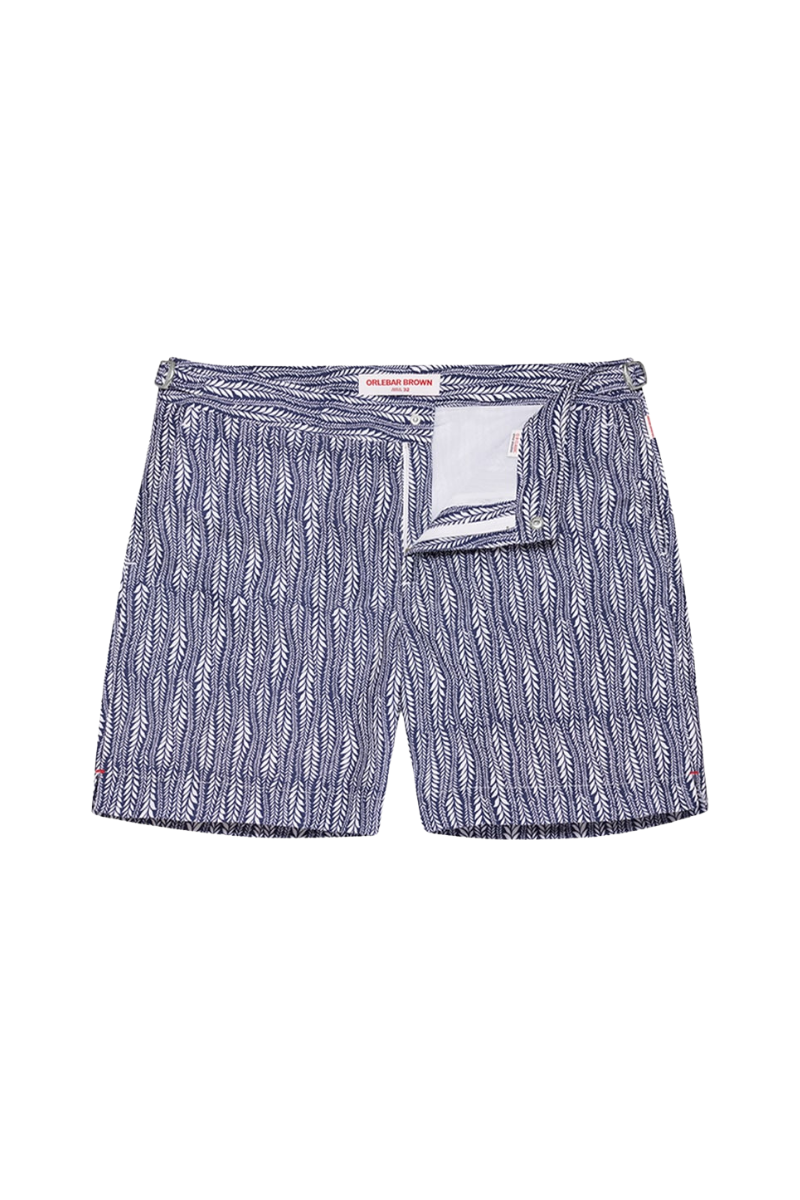 Orlebar Brown Kid'S Beachwear Russell Fern-278039-Lagoon Blue/White