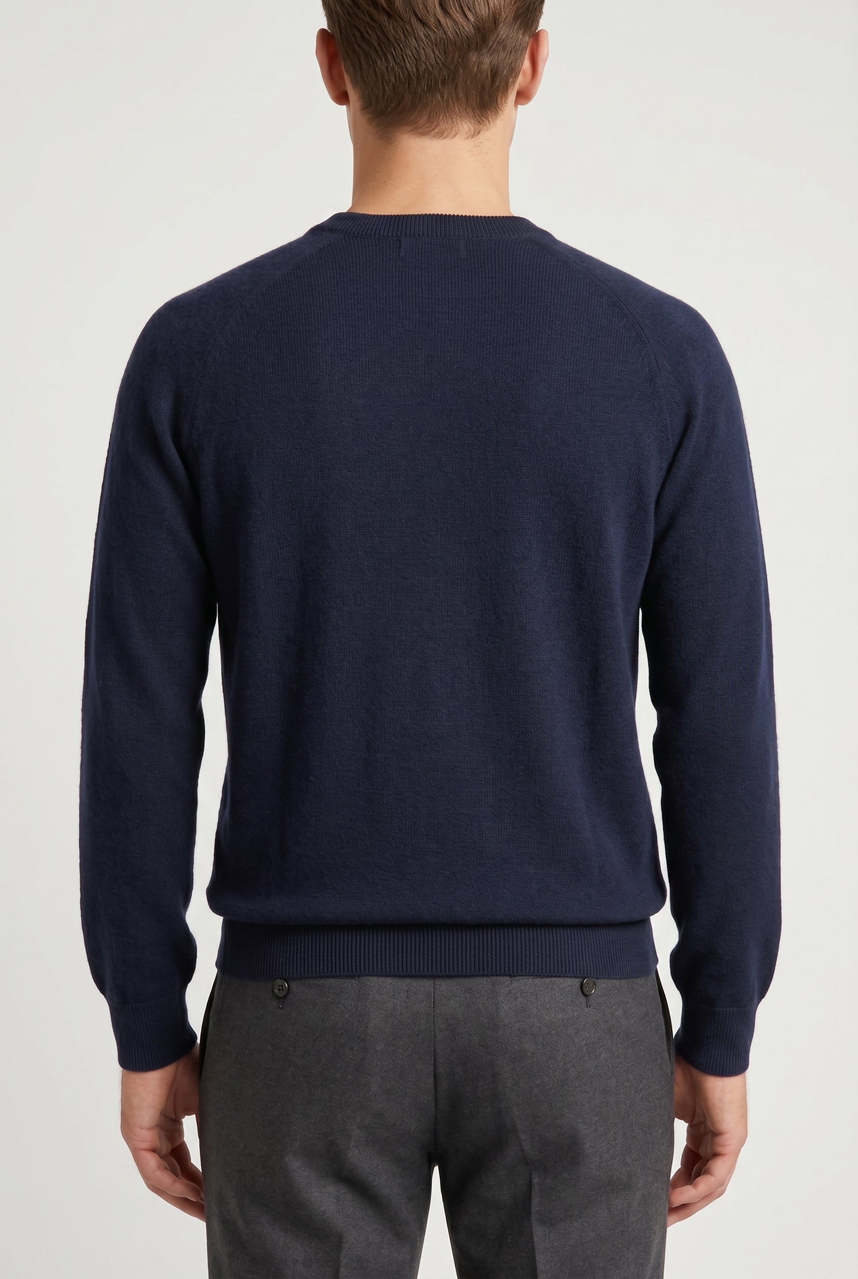 BRUNELLO CUCINELLI MEN'S DARK NAVY CASHMERE SWEATER