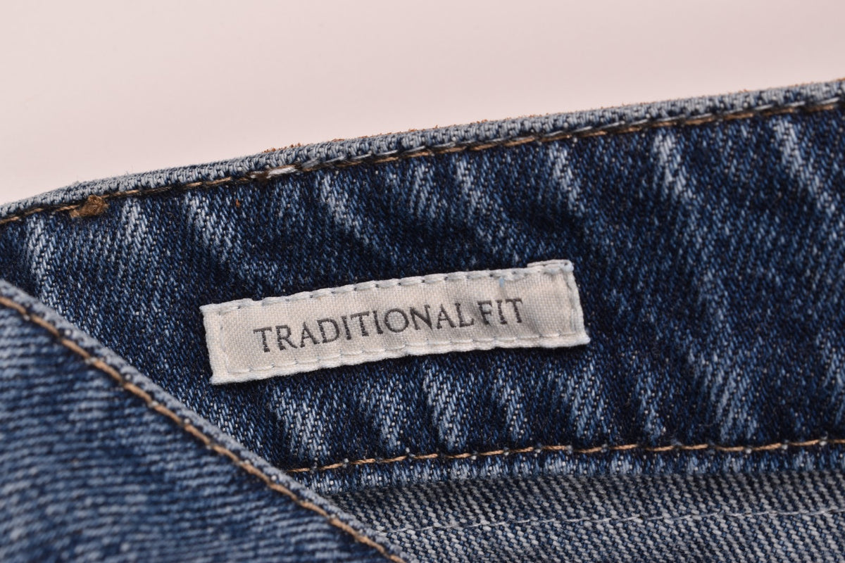 BRUNELLO CUCINELLI MEN'S MEDIUM BLUE TRADITIONAL TROUSERS