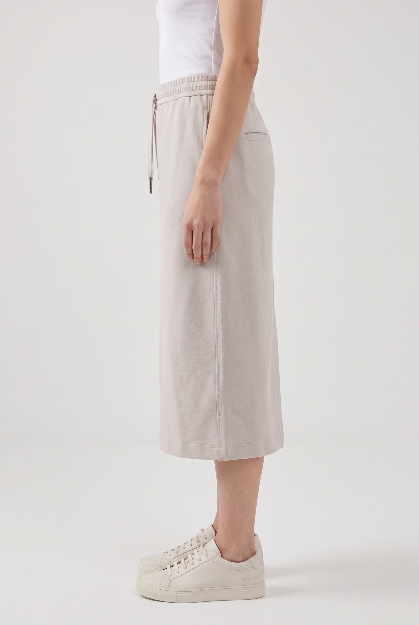 BRUNELLO CUCINELLI WOMEN'S LIGHT BEIGE COTTON SKIRT