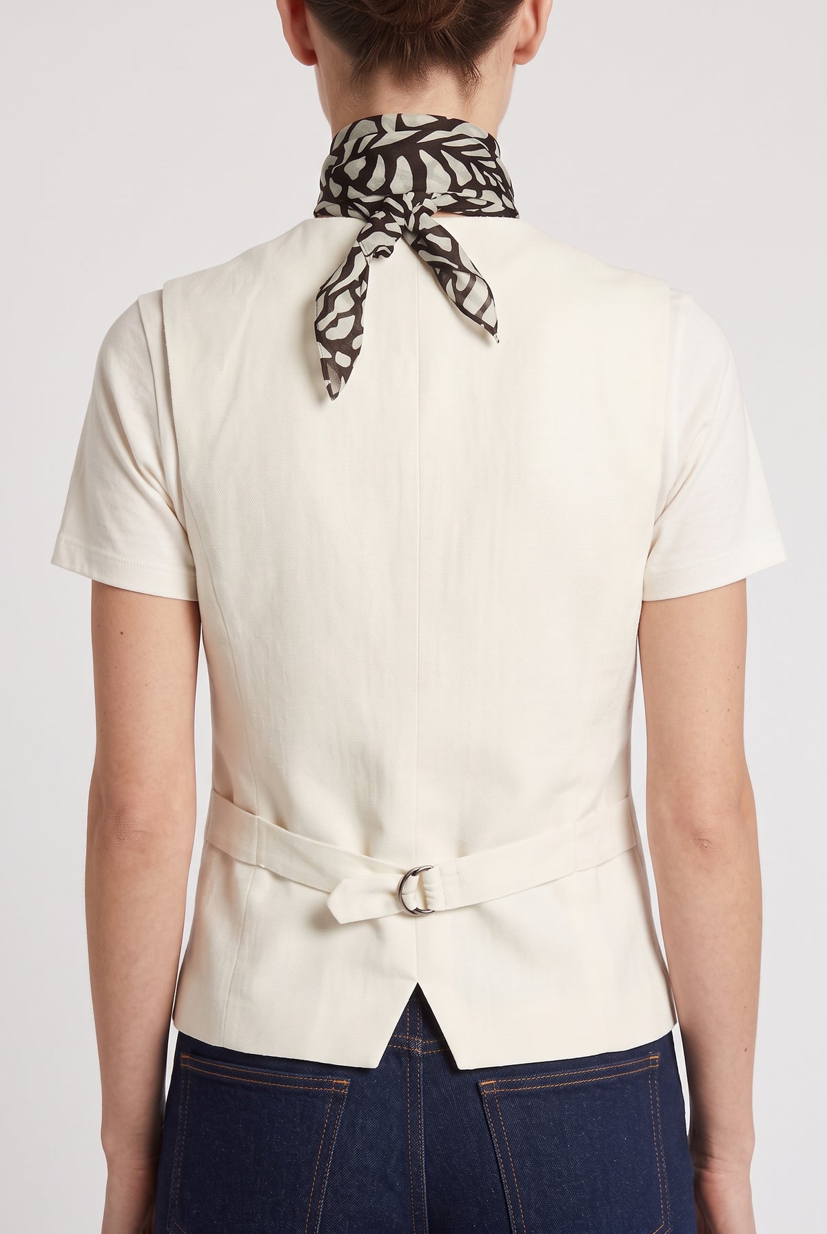 BRUNELLO CUCINELLI WOMEN'S CREAM TAILORED BUTTONED SHIRT