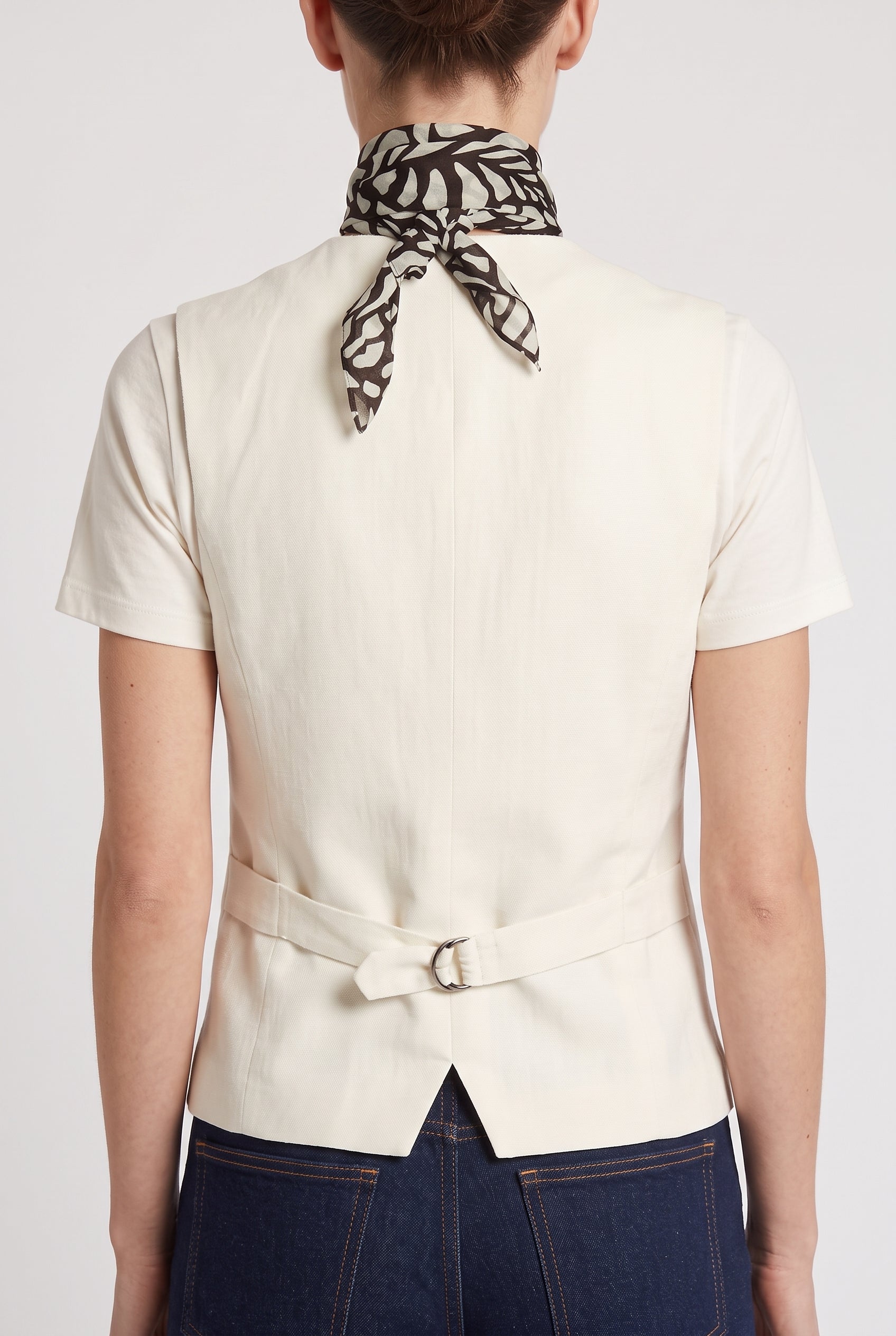 BRUNELLO CUCINELLI WOMEN'S CREAM TAILORED BUTTONED SHIRT