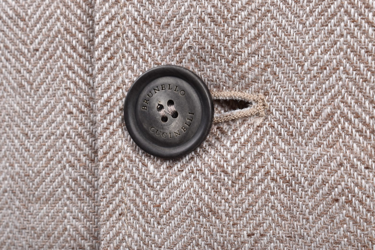BRUNELLO CUCINELLI MEN'S LIGHT BEIGE WOOL BLEND VEST
