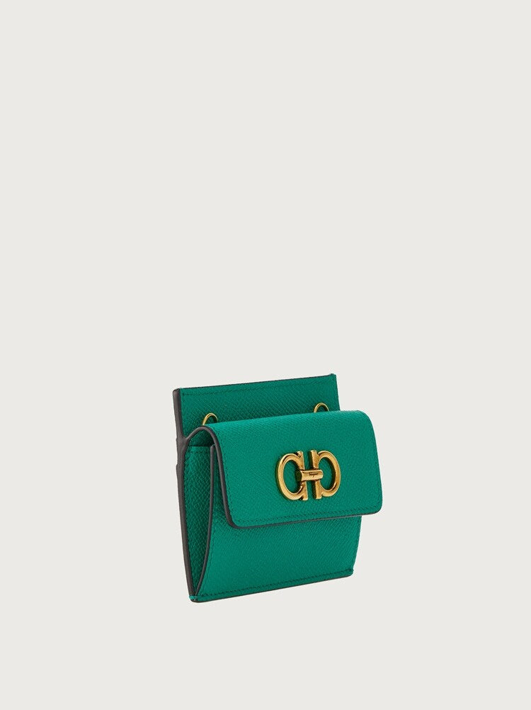 FERRAGAMO WOMEN'S GREEN CALF LEATHER BAG