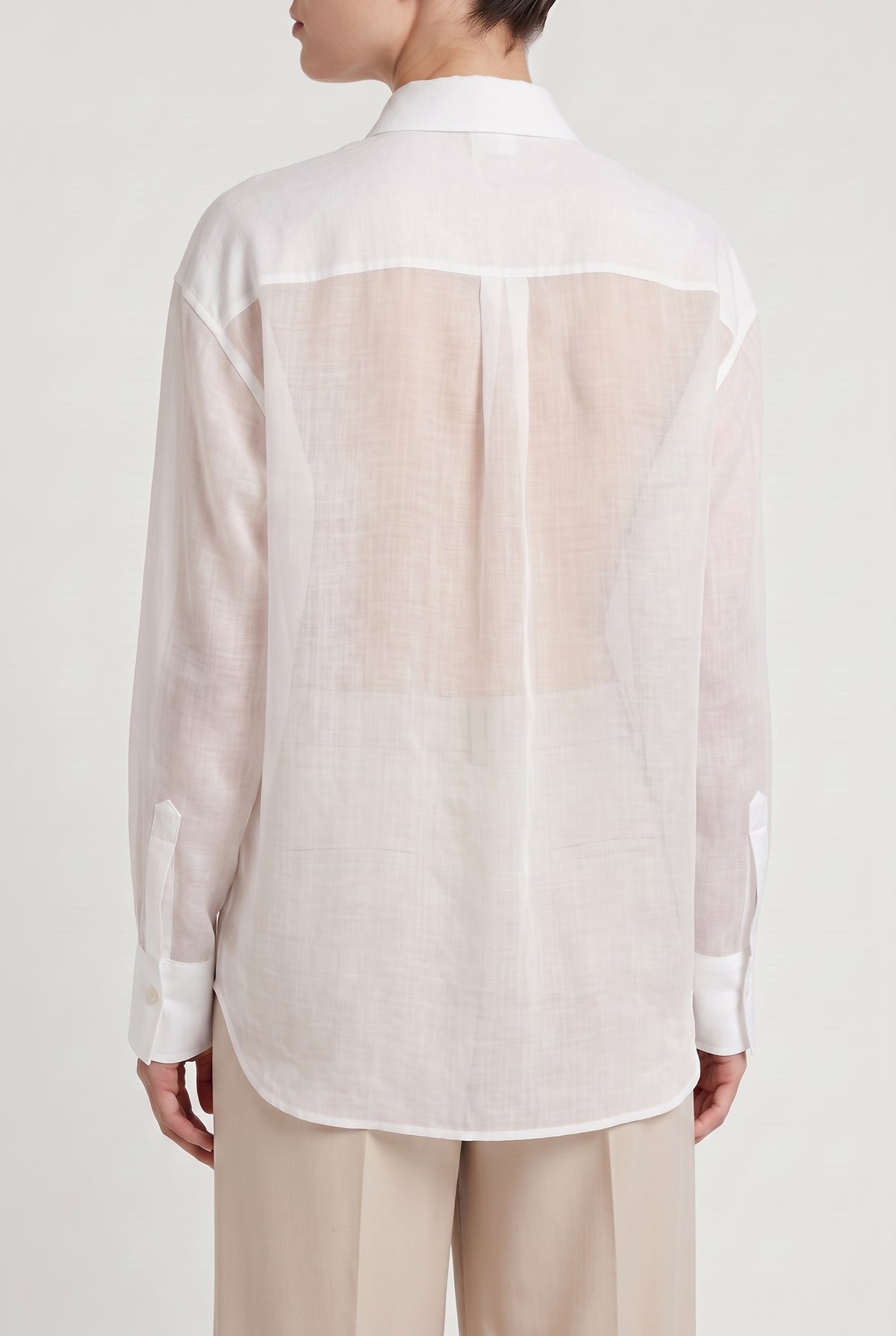 BRUNELLO CUCINELLI WOMEN'S WHITE EMBROIDERED OVERSIZED SHIRT
