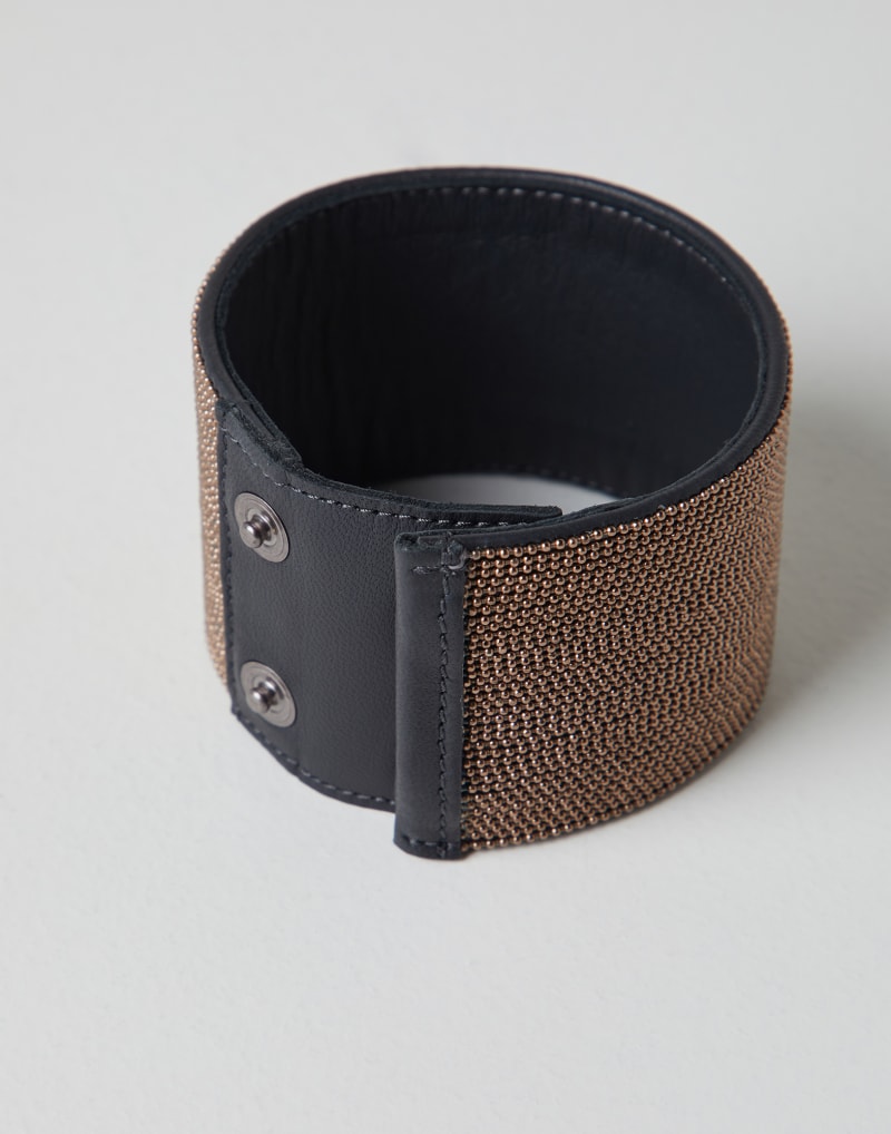 BRUNELLO CUCINELLI WOMEN'S BRONZE MESH CUFF JEWELRY