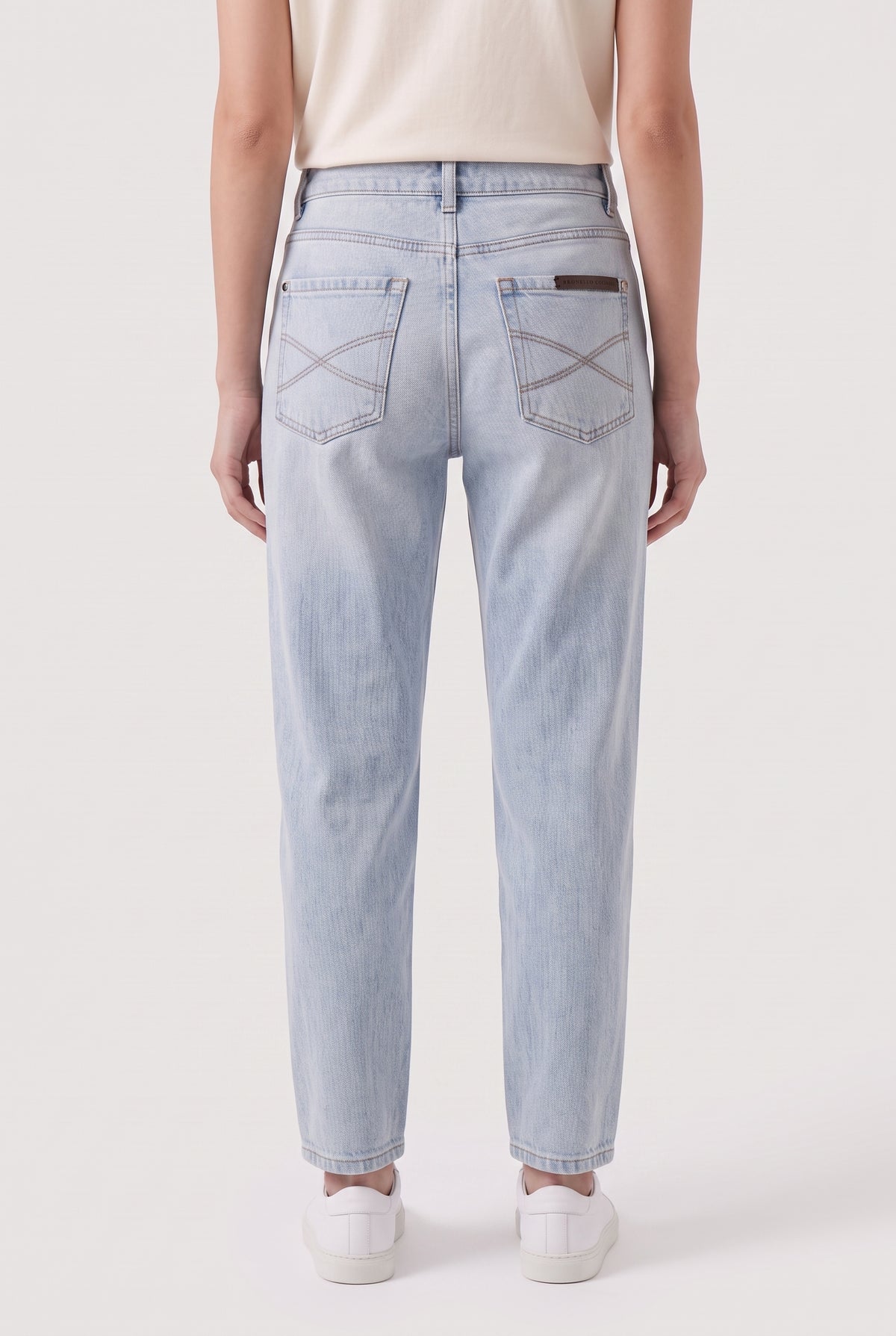 BRUNELLO CUCINELLI WOMEN'S LIGHT BLUE RELAXED TROUSERS