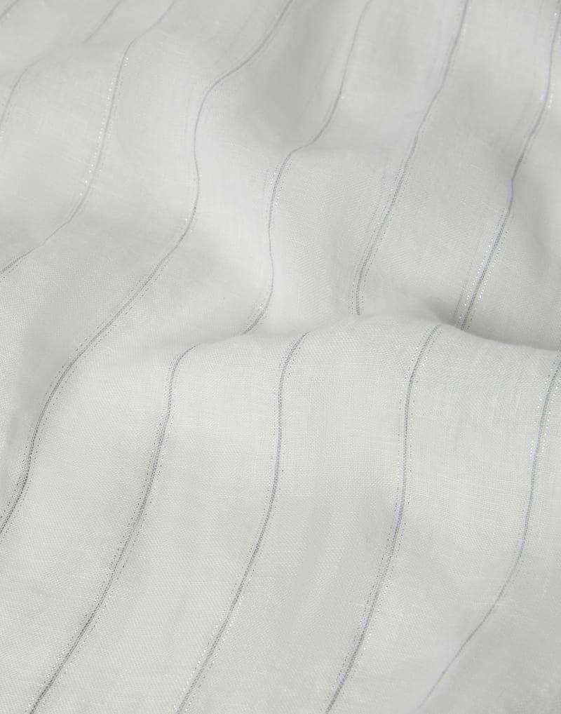 BRUNELLO CUCINELLI WOMEN'S WHITE LINEN STRIPED SCARF