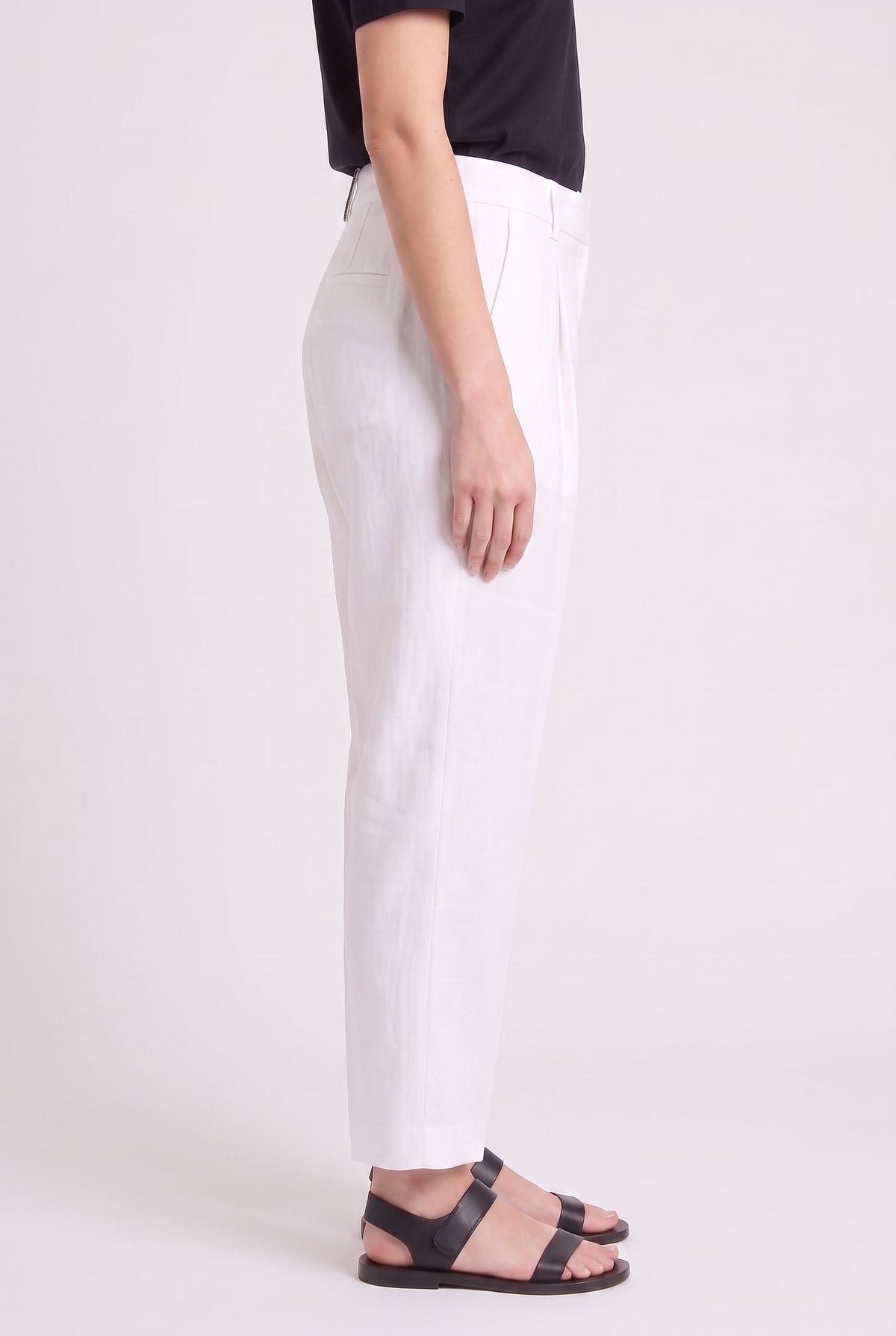 BRUNELLO CUCINELLI WOMEN'S WHITE LINEN BLEND TROUSERS NWT