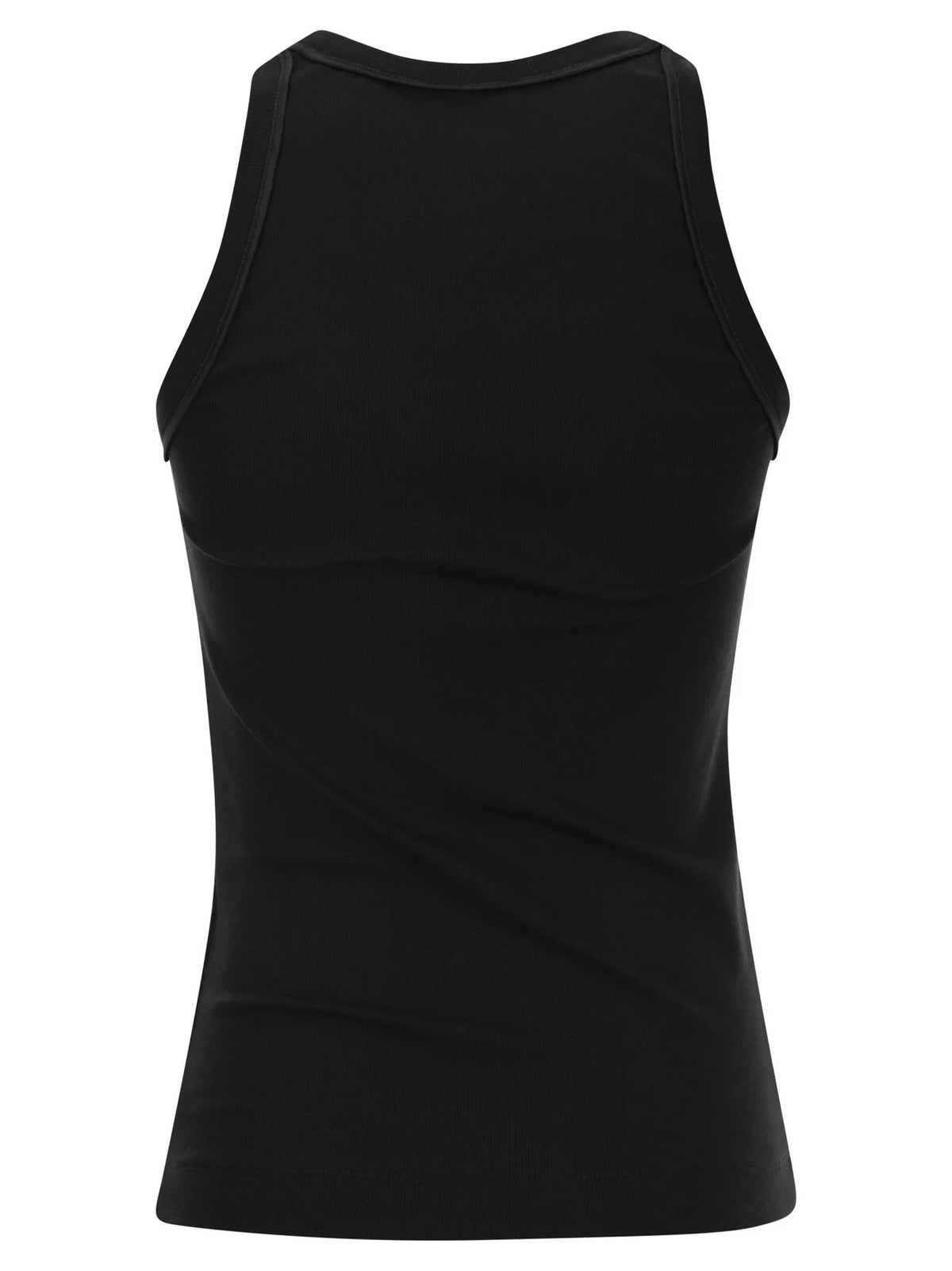 BRUNELLO CUCINELLI WOMEN'S BLACK FITTED TANK TOP