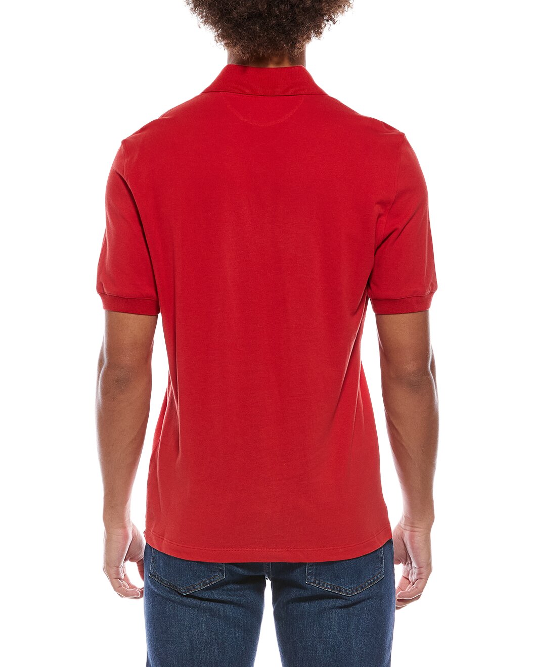 BRUNELLO CUCINELLI MEN'S RED COTTON POLO SHIRT