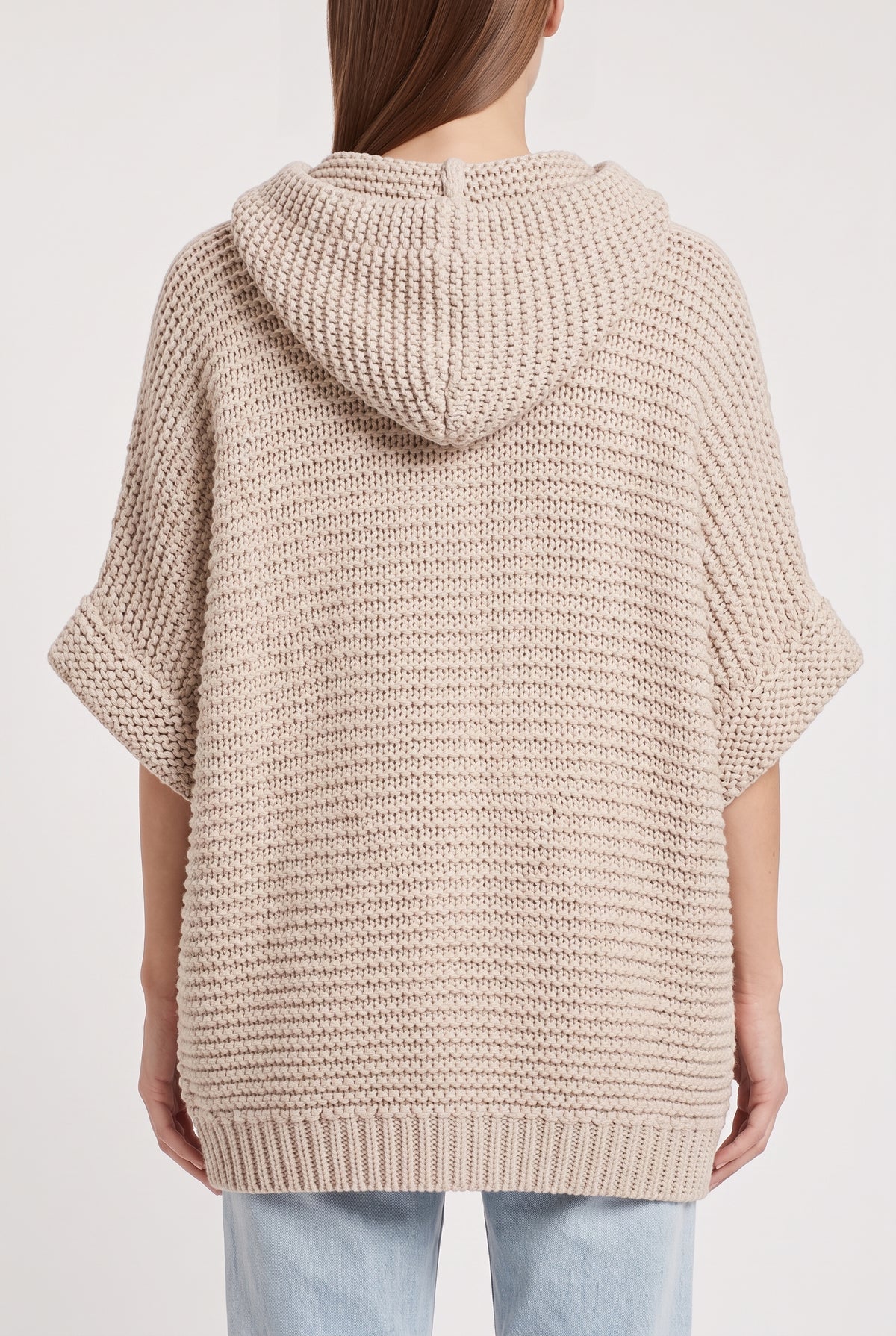 BRUNELLO CUCINELLI WOMEN'S BEIGE COTTON KNIT SWEATER