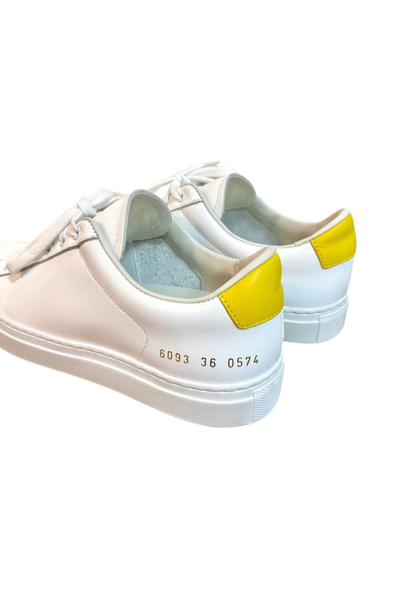 Common Projects Retro Low Womens 6093-White/Yellow