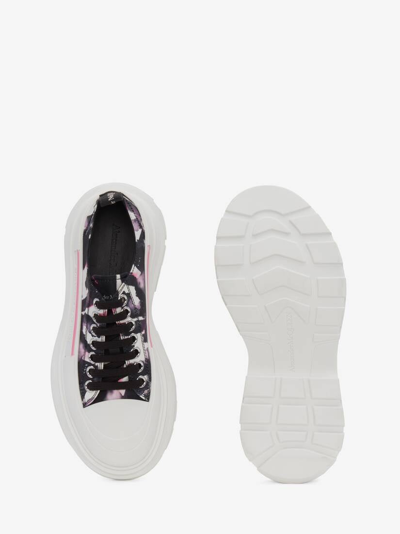 Alexander McQueen  Women's Tread Slick Watercolour Graffiti Lace Up in Multicolour