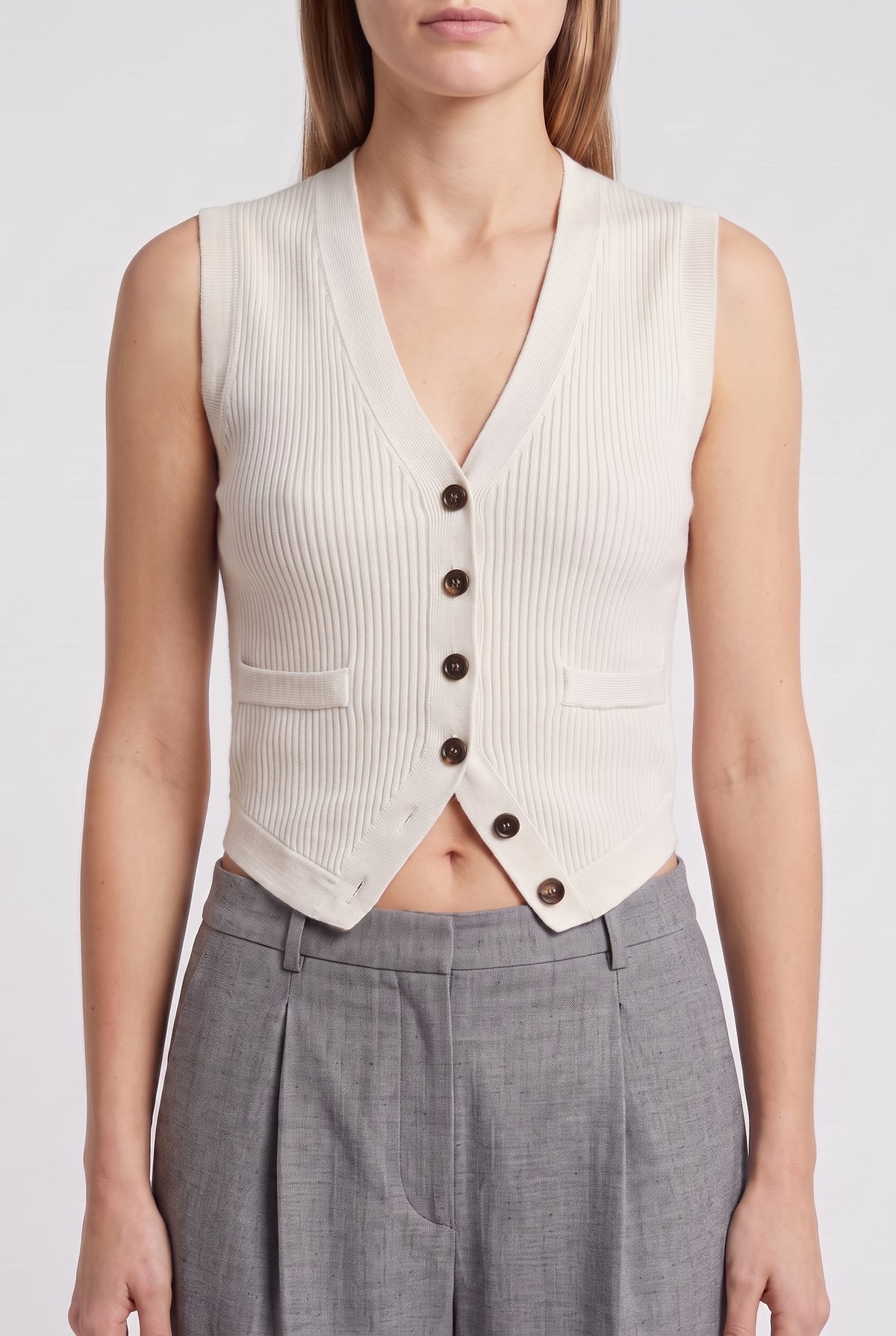 BRUNELLO CUCINELLI WOMEN'S WARM WHITE WOOL BLEND SHIRT