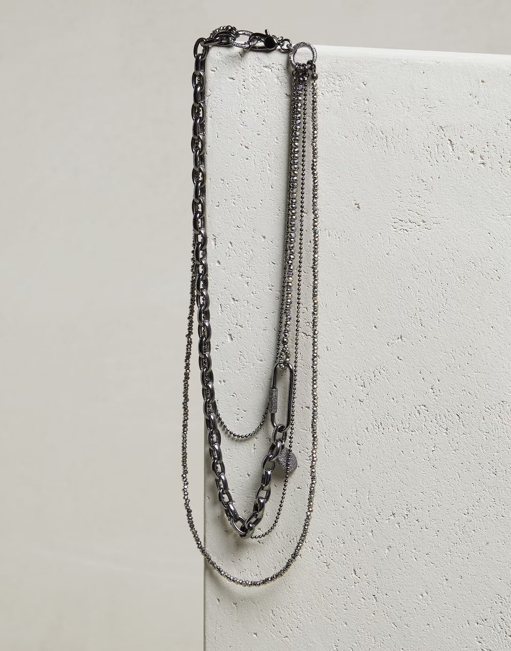 BRUNELLO CUCINELLI WOMEN'S BLACK CHAIN LINK NECKLACE