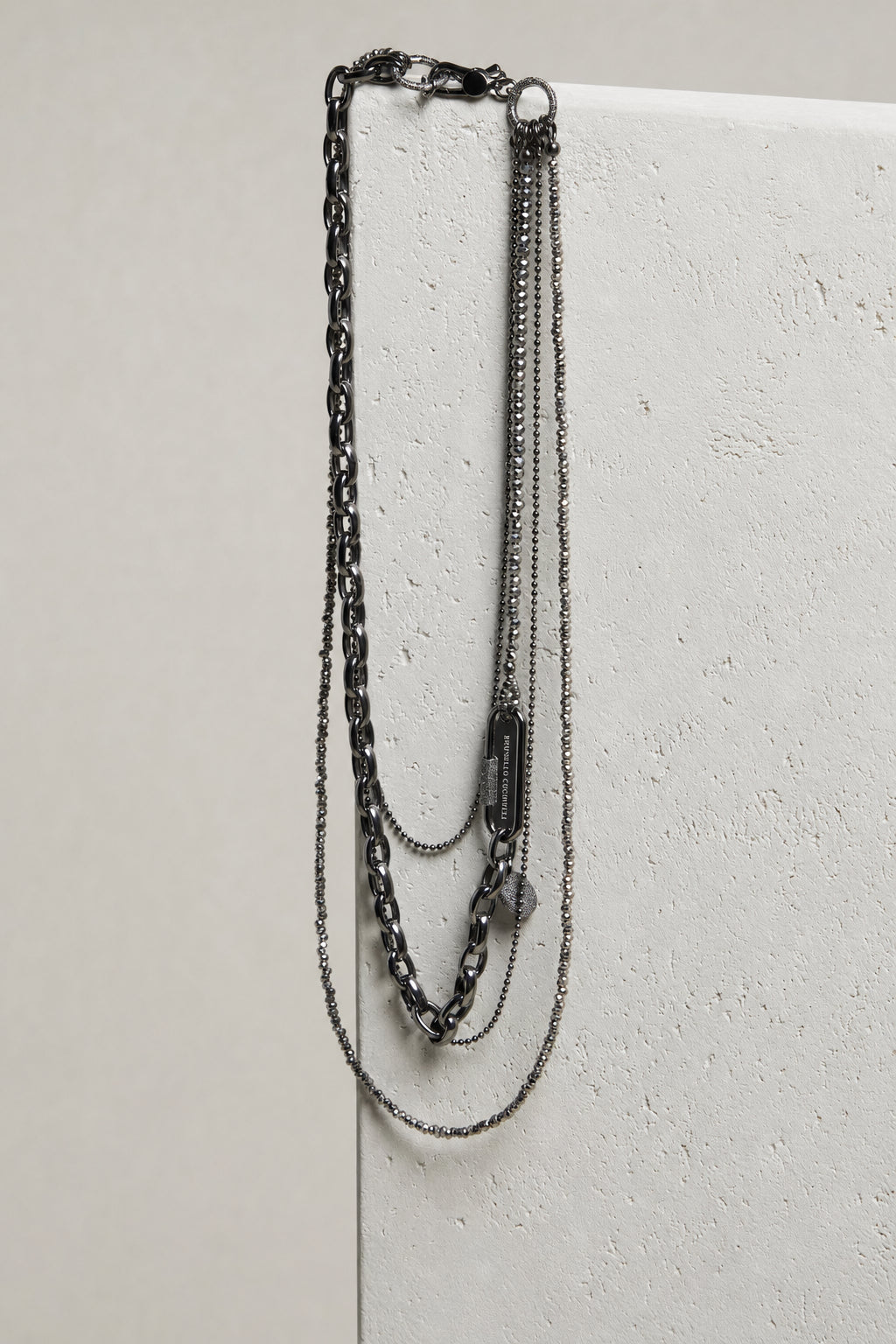 BRUNELLO CUCINELLI WOMEN'S BLACK CHAIN LINK NECKLACE