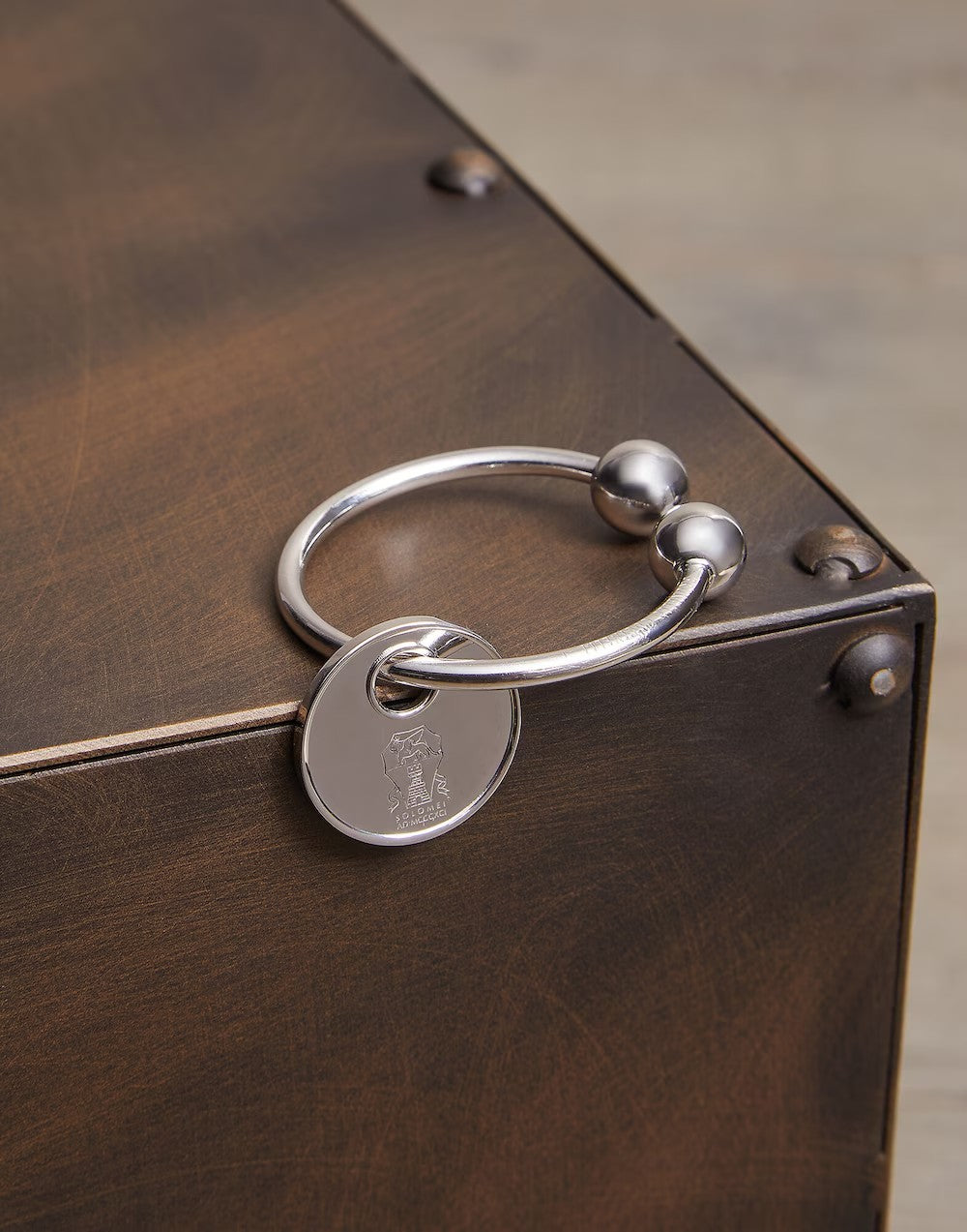 BRUNELLO CUCINELLI MEN'S SILVER METAL KEYRING ACCESSORY