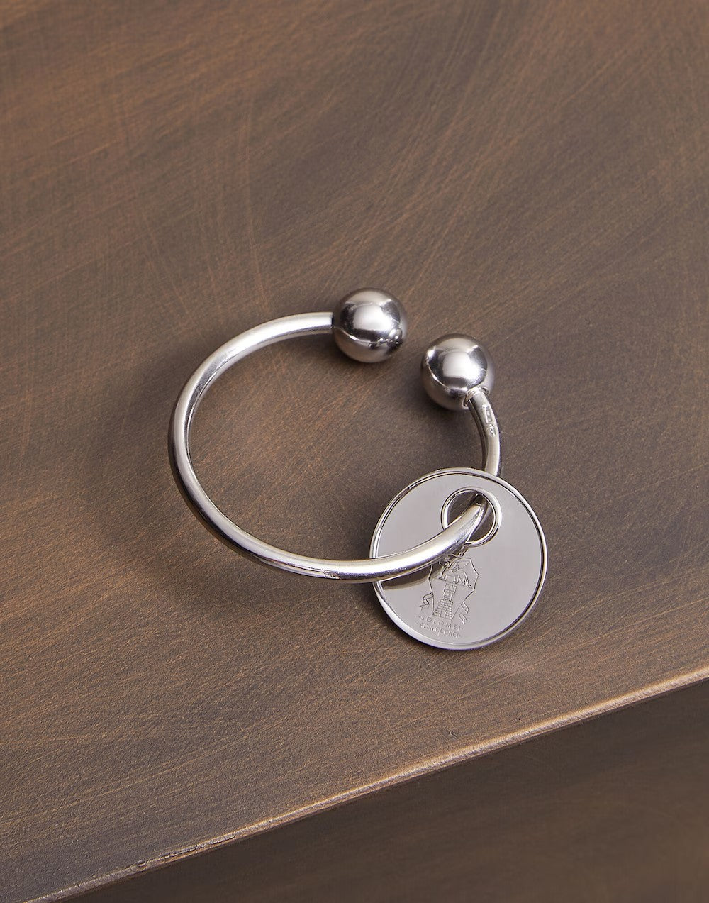 BRUNELLO CUCINELLI MEN'S SILVER METAL KEYRING ACCESSORY