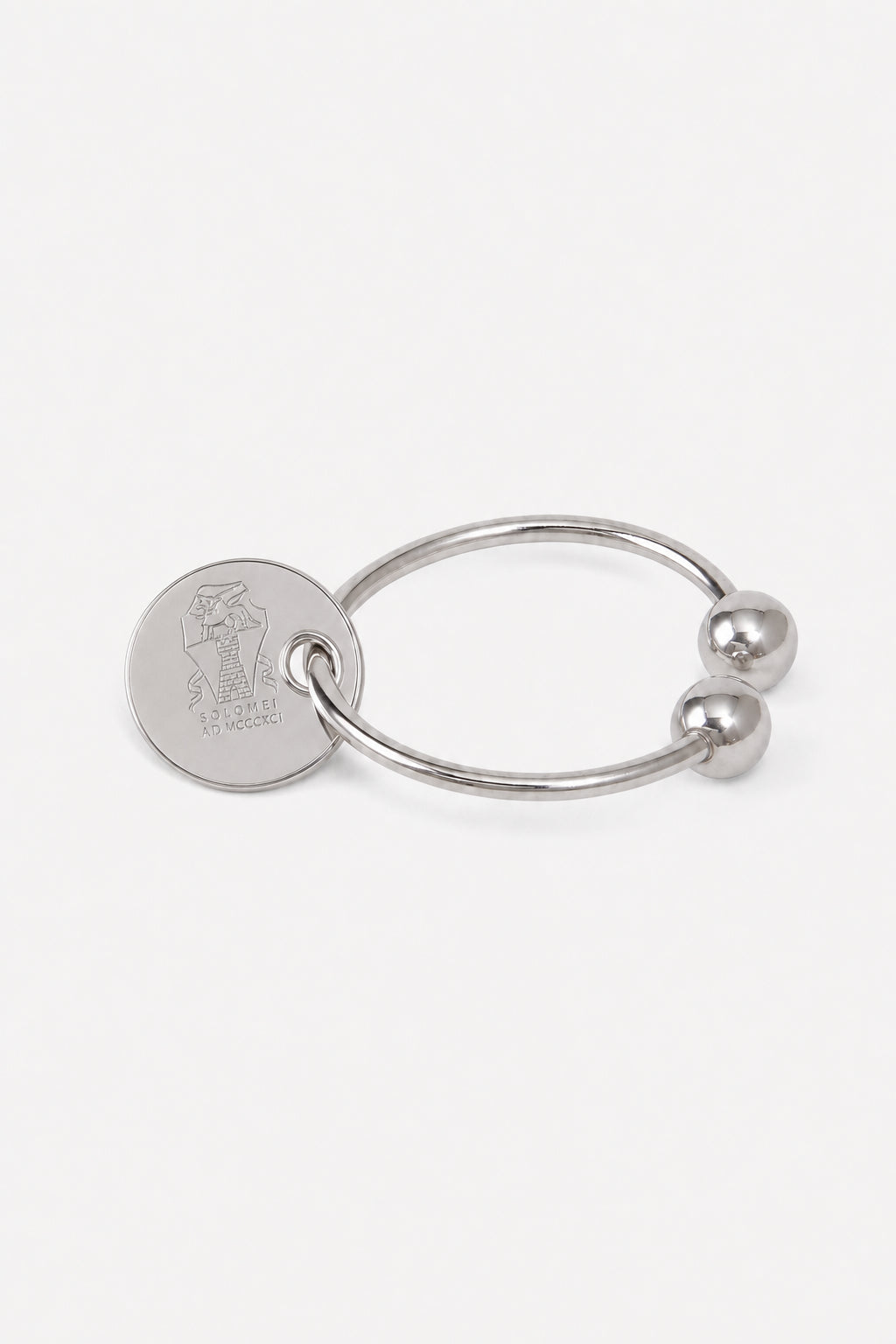 BRUNELLO CUCINELLI MEN'S SILVER METAL KEYRING ACCESSORY