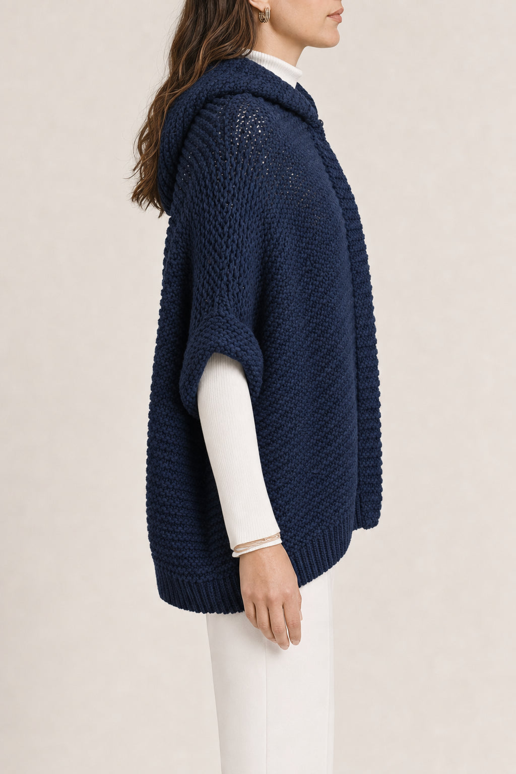 BRUNELLO CUCINELLI WOMEN'S DARK NAVY KNIT SWEATER