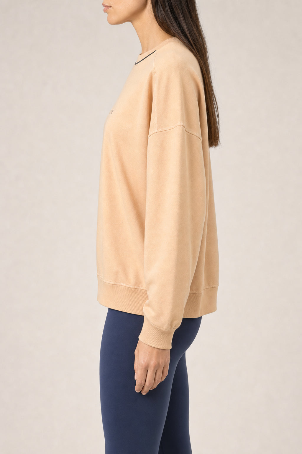 BRUNELLO CUCINELLI WOMEN'S LIGHT BEIGE COTTON SWEATSHIRT
