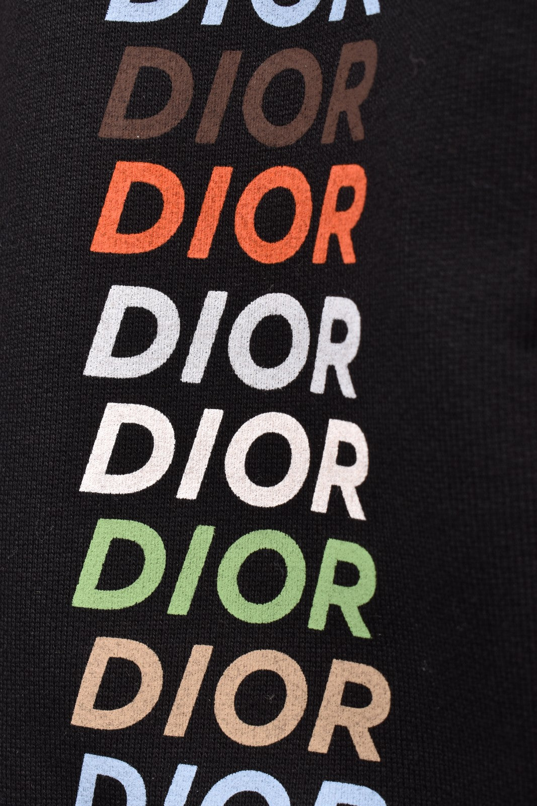 DIOR MEN'S BLACK PRINTED HOODIE