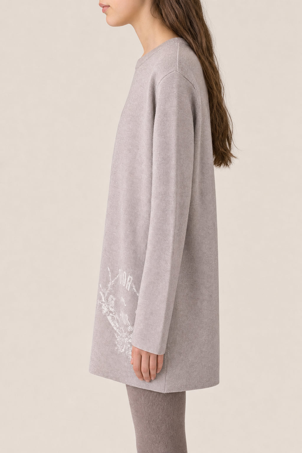 DIOR KIDS BEIGE WOOL KNIT SWEATER