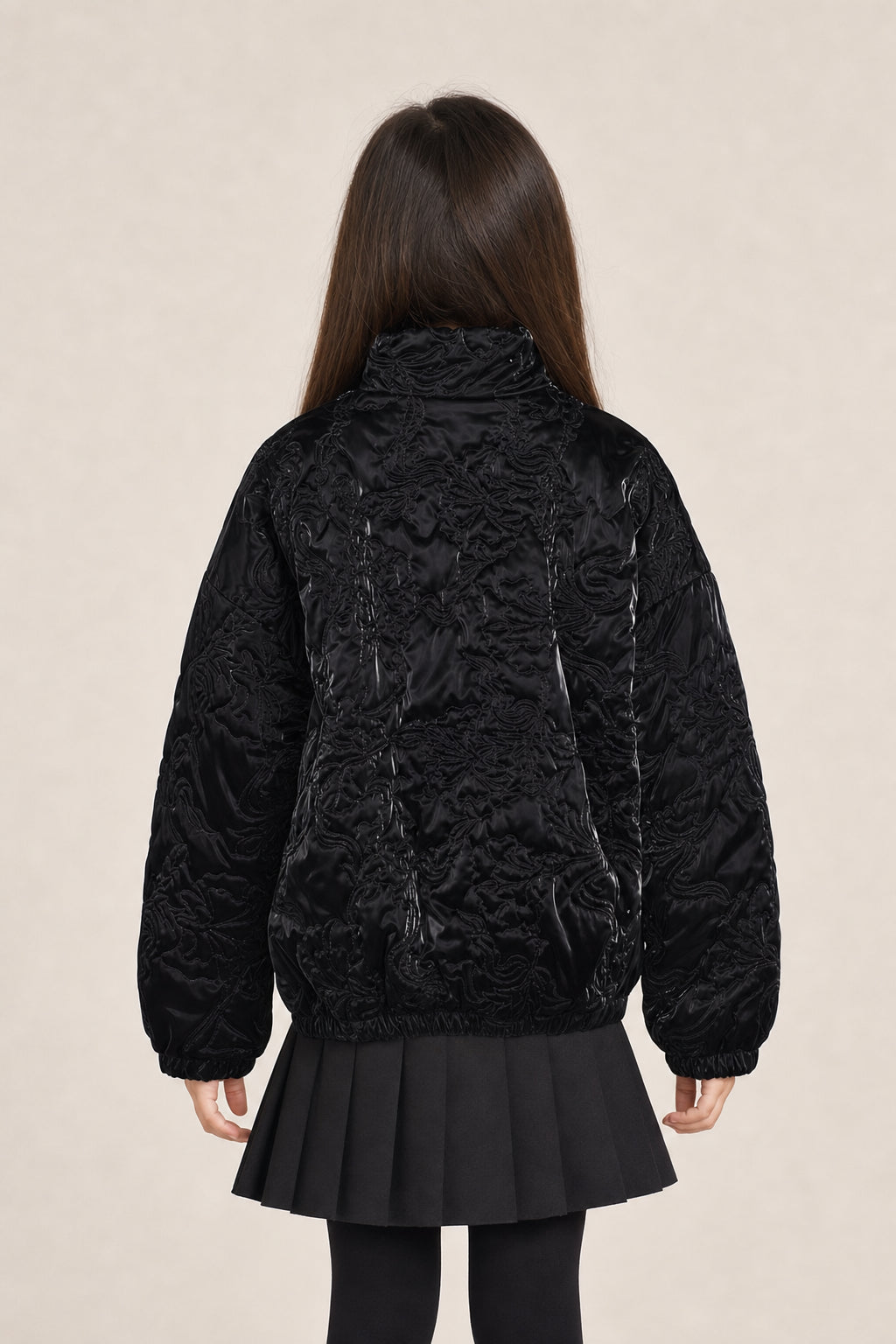 DIOR KIDS'S BLACK EMBROIDERED JACKET