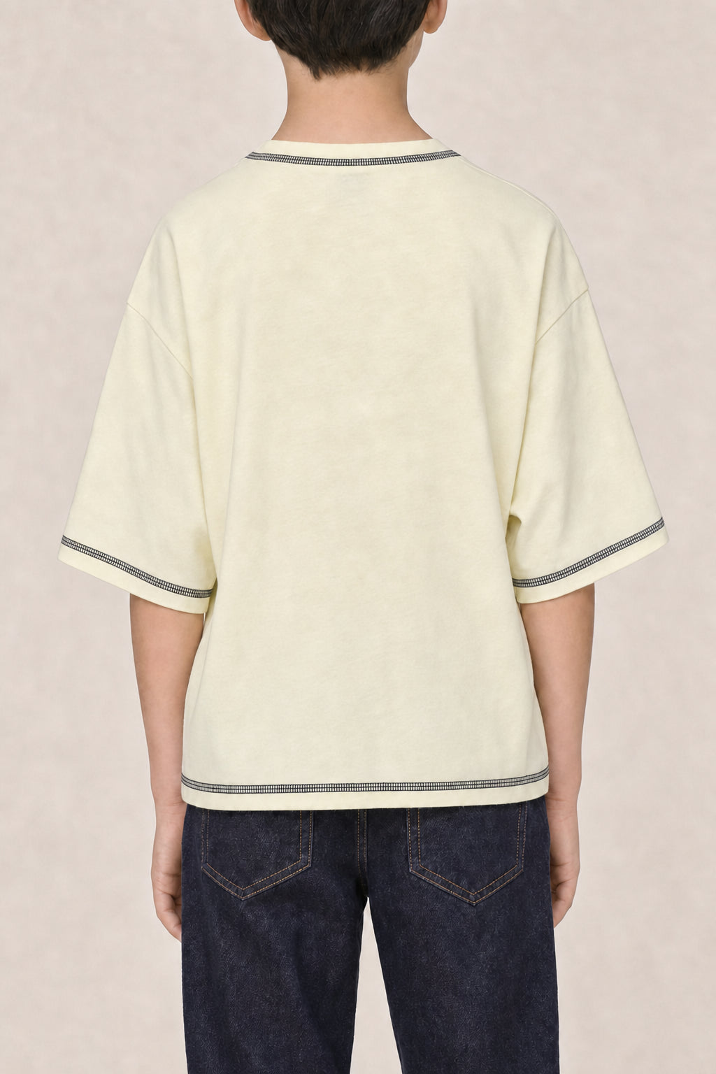 DIOR KIDS'S LIGHT YELLOW OVERSIZED T SHIRT