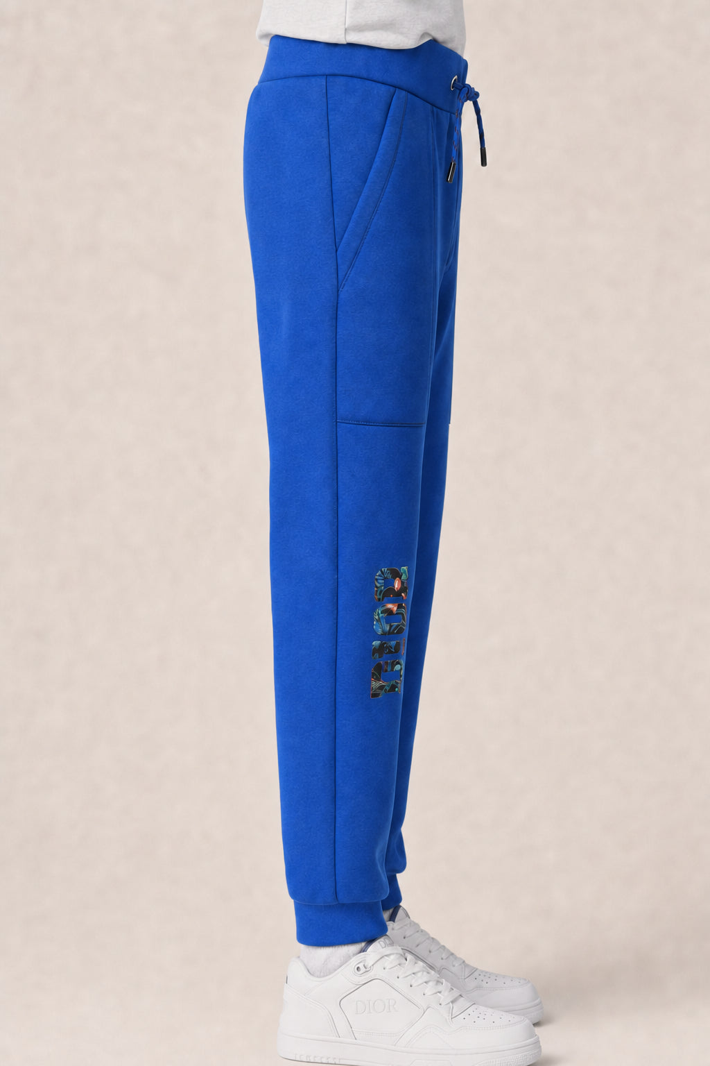 DIOR KIDS'S BRIGHT BLUE CASUAL TROUSERS