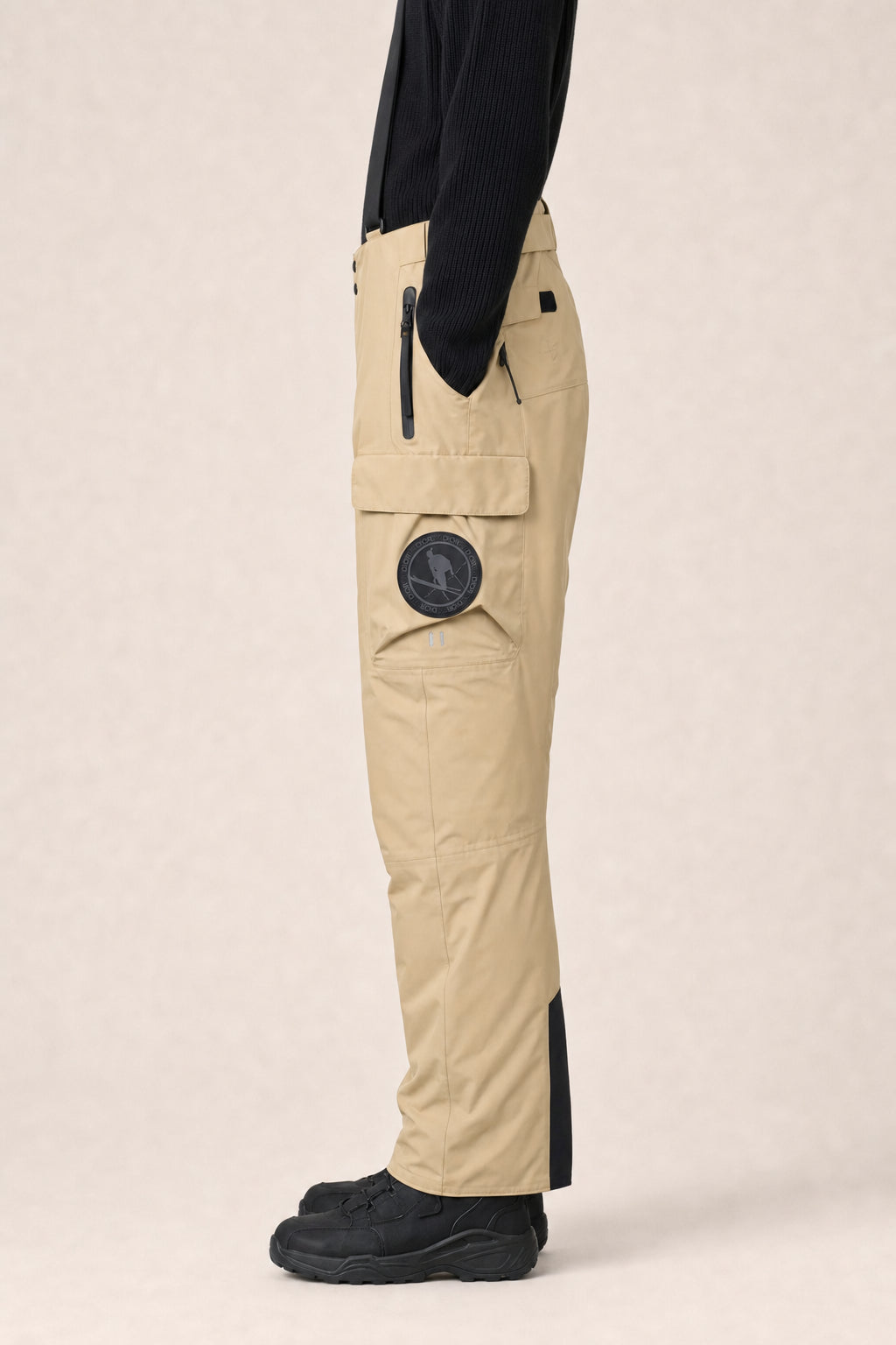 DIOR MEN'S BEIGE LINED SKI TROUSERS