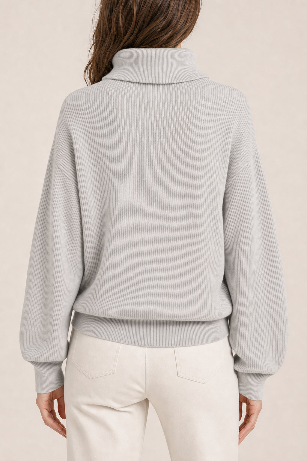 BRUNELLO CUCINELLI WOMEN'S NEBBIA COTTON HALF ZIP SWEATER