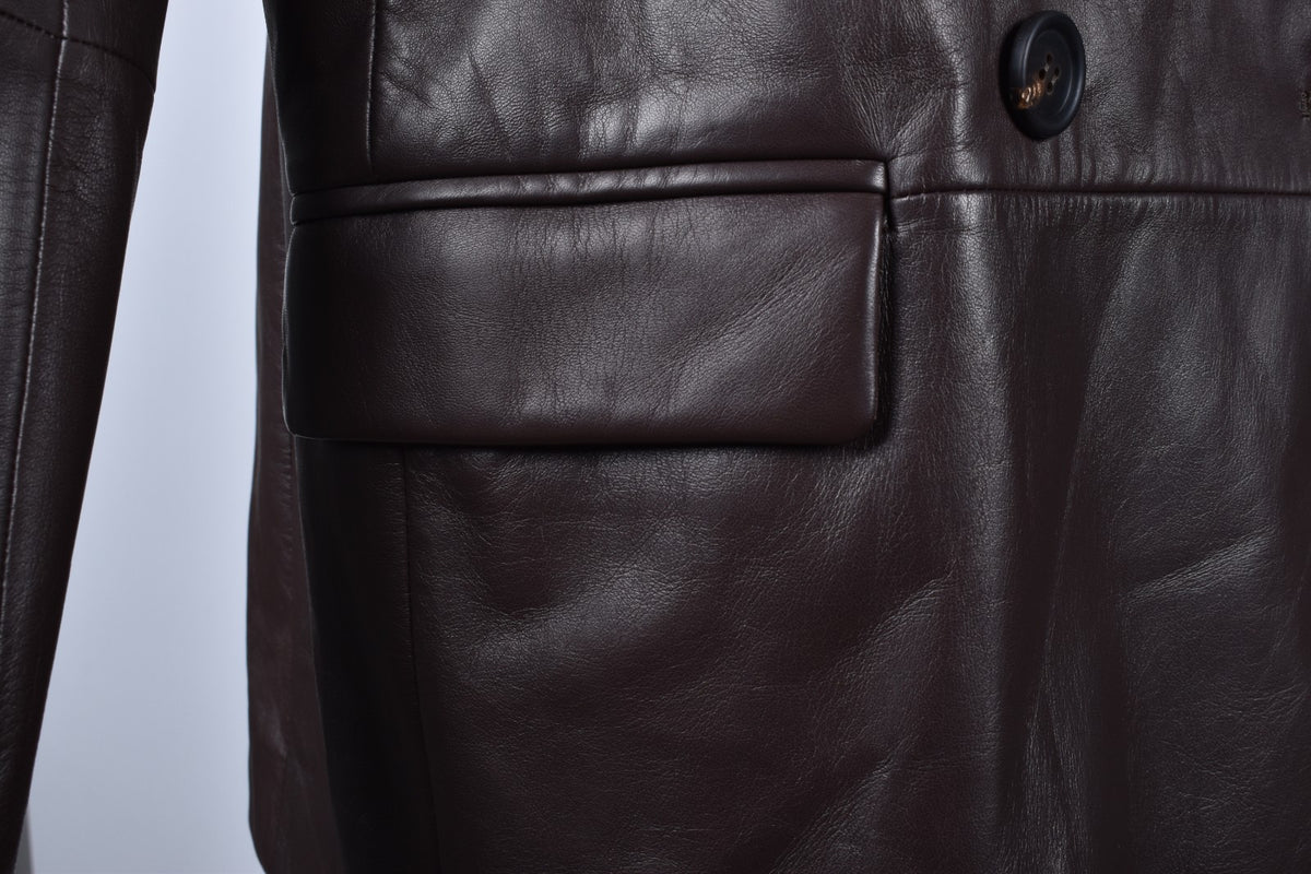 BRUNELLO CUCINELLI WOMEN'S NEW SIGARO LEATHER JACKET