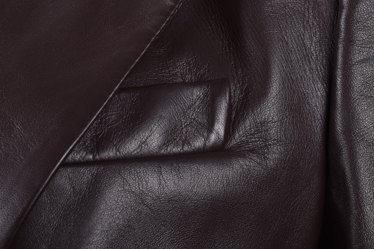 BRUNELLO CUCINELLI WOMEN'S NEW SIGARO LEATHER JACKET