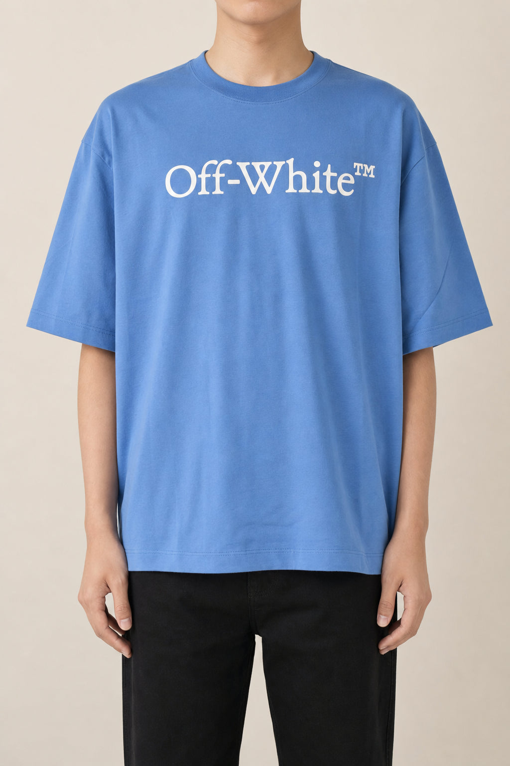 OFF-WHITE MEN'S ALLURE COTTON OVERSIZED SHIRT