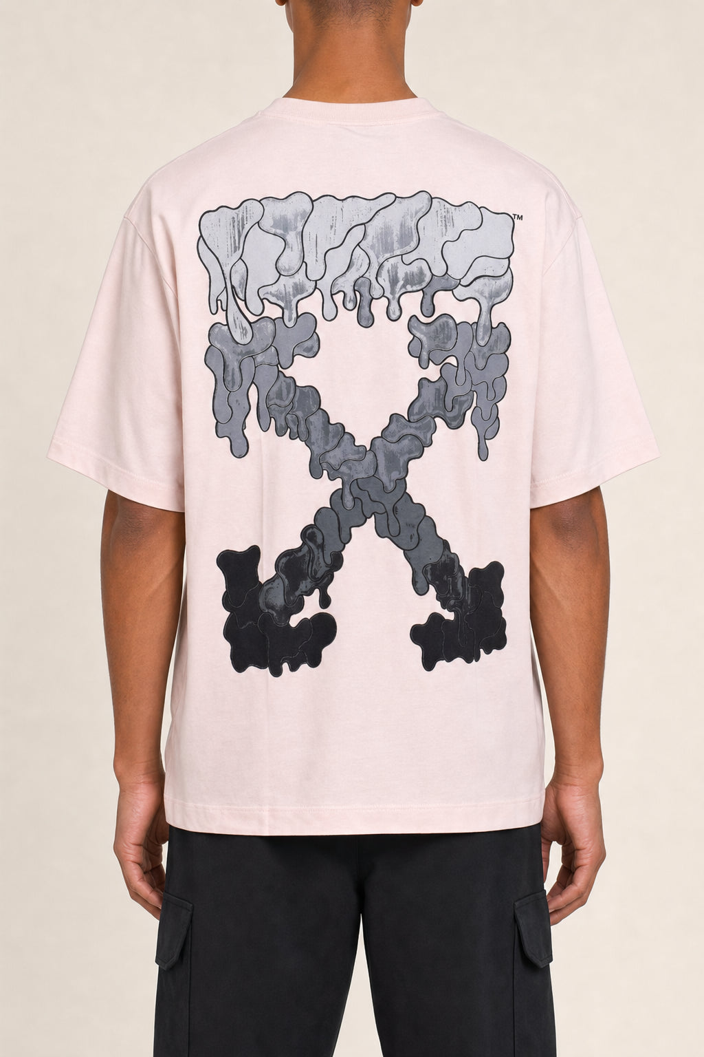 OFF-WHITE MEN'S MAUVE CHALK COTTON SHIRT