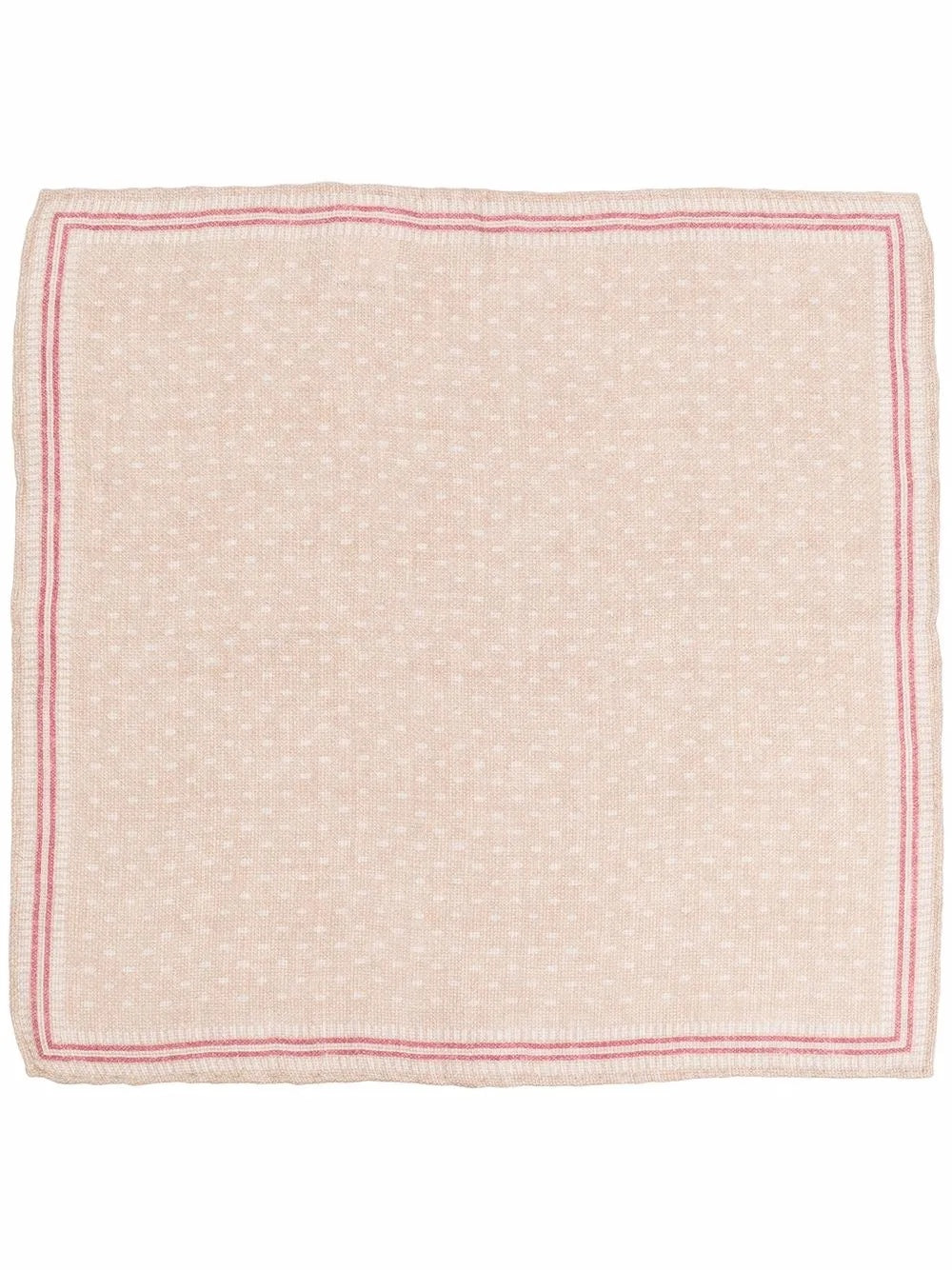 BRUNELLO CUCINELLI MEN'S SAND LINEN BLEND POCKETSQUARE