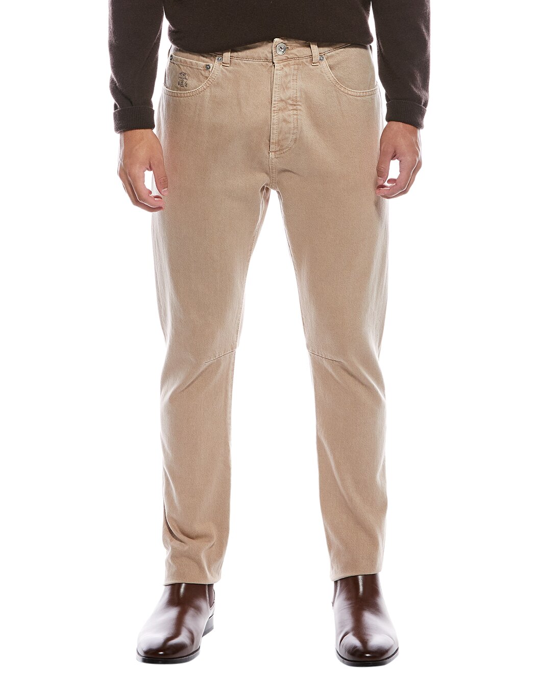 BRUNELLO CUCINELLI MEN'S DESERT CASUAL STRAIGHT LEG PANTS