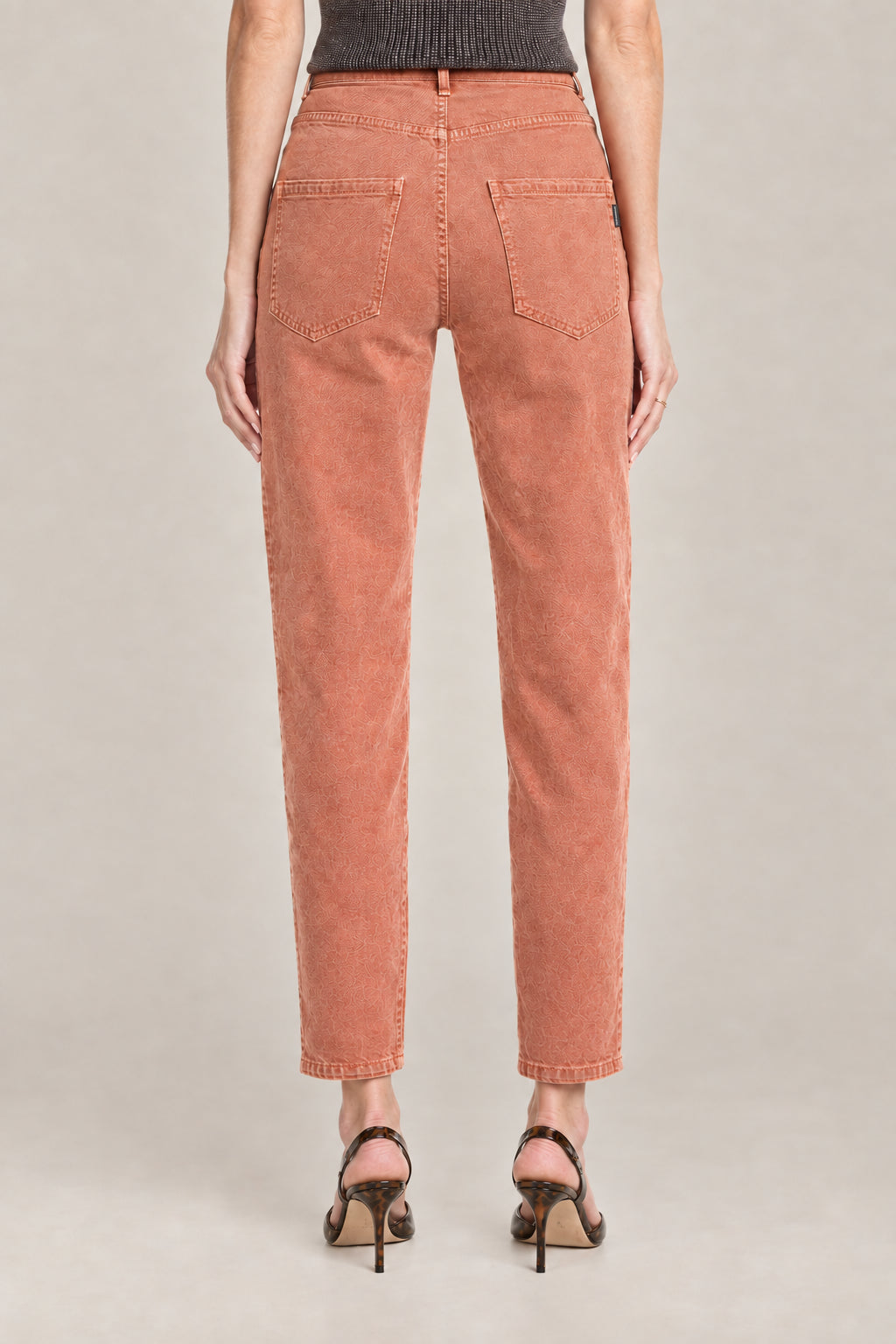 BRUNELLO CUCINELLI WOMEN'S TAWNY ORANGE COTTON TROUSERS