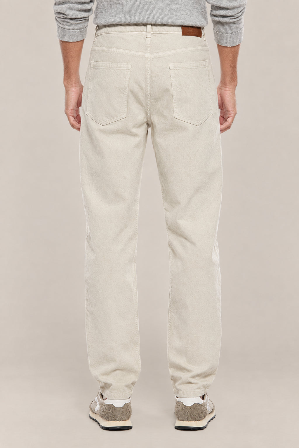 BRUNELLO CUCINELLI MEN'S LINSEED COTTON STRAIGHT TROUSERS