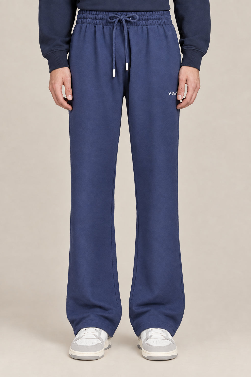OFF-WHITE MEN'S DARK BLUE COTTON SWEATPANTS