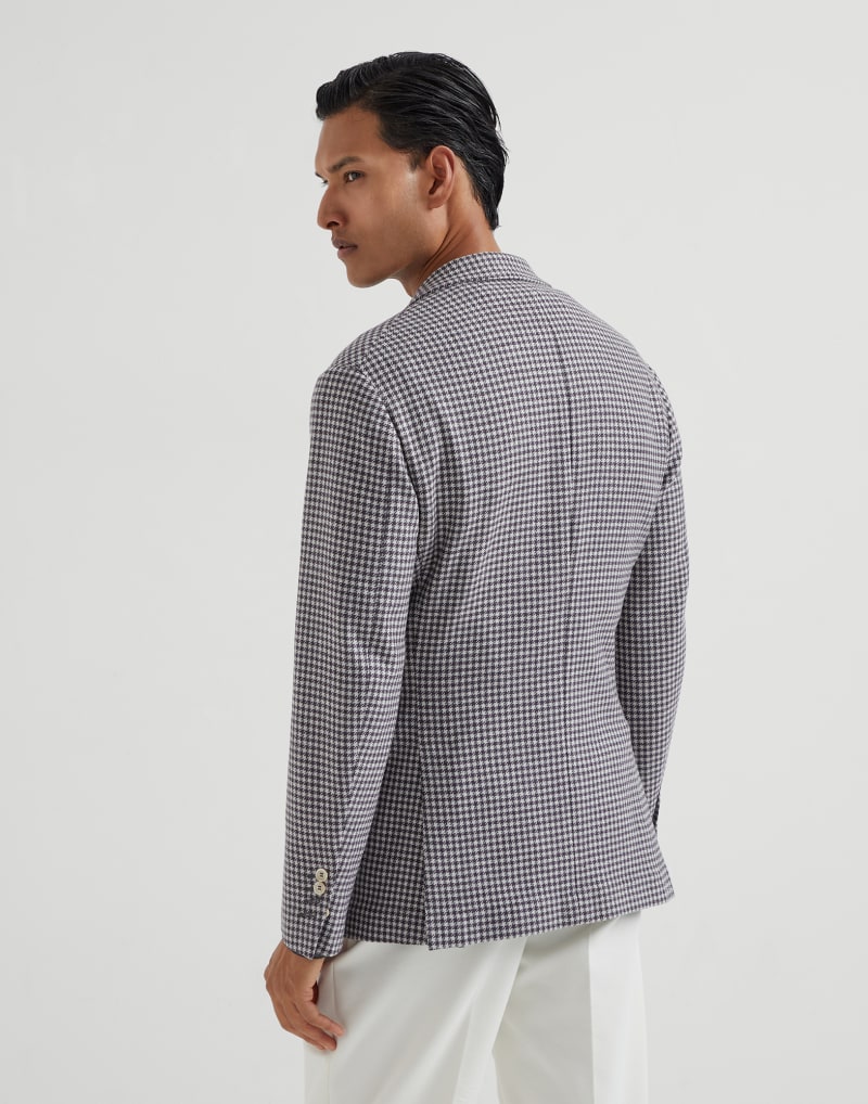 BRUNELLO CUCINELLI MEN'S PANAMA RADICCHIO WOOL SILK BLEND BLAZER