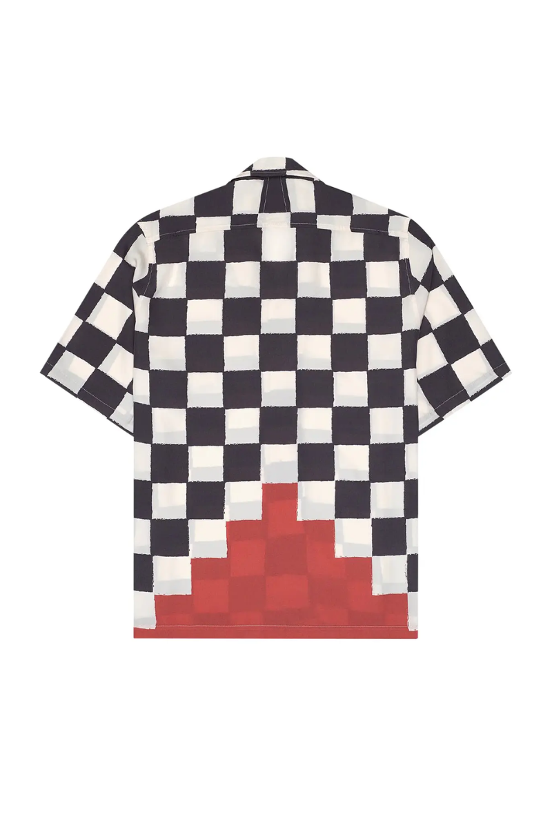 Rhude Checkered Shirt lvory/Black/Red