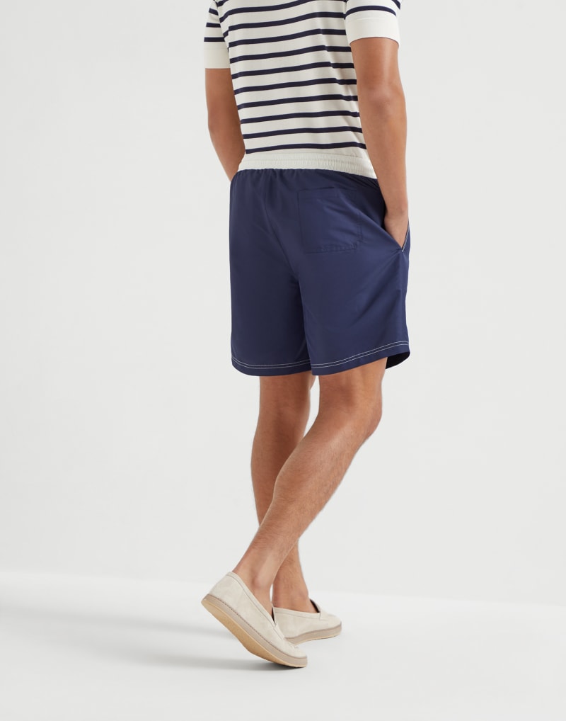 BRUNELLO CUCINELLI MEN'S NAVY SWIM SHORTS