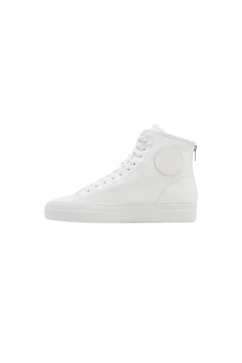 Common Projects Tournament High Super In Leather Womens 4018-White