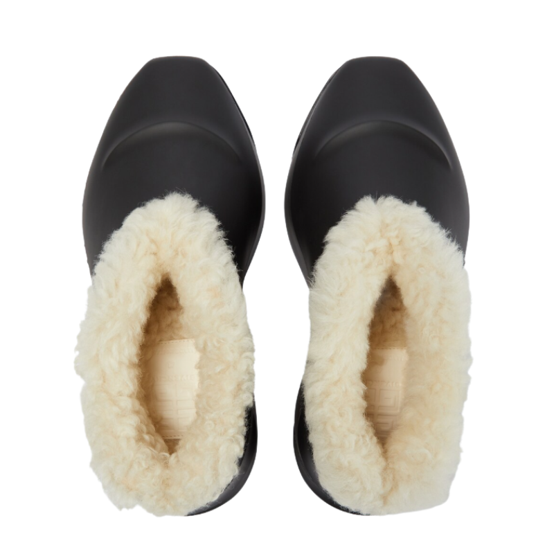 Mens | Givenchy Monumental Mallow Fur-Lined Sneakers (Black/Beige)